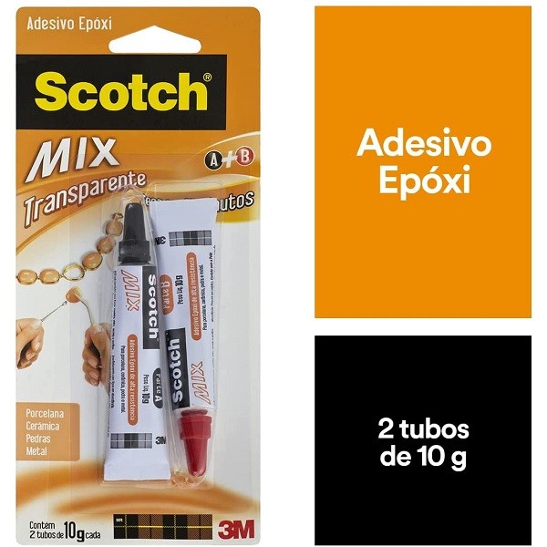 Cola Adesivo Epoxi SCOTCH MIX Transparente em Oferta na Shopee