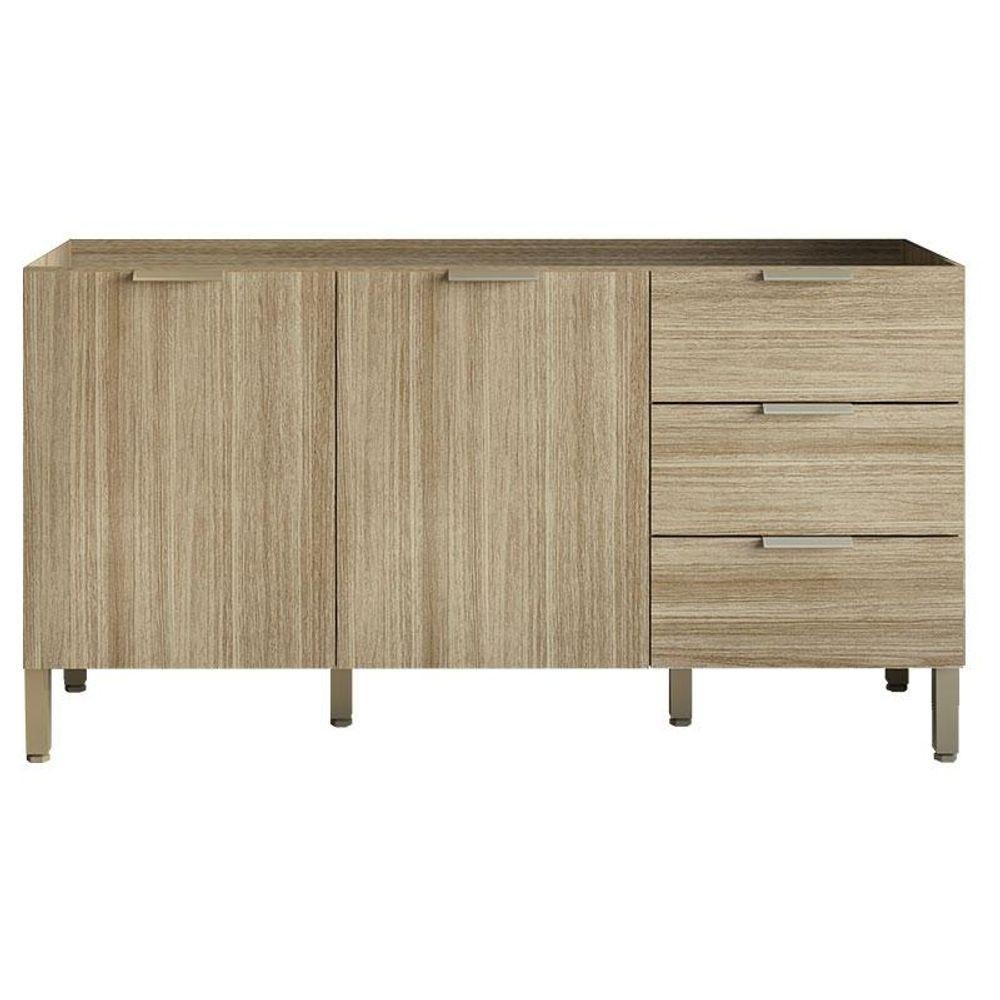 Balcão De Pia Glam 160 Cm Freijó - Kits Paraná em Oferta na Shopee