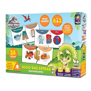Jogo das Letras Infantil Educativo Jurassic World Mimo Toys - 2049 em Oferta na Shopee
