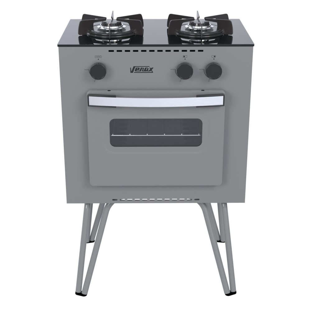 Fogão Portátil 2 Bocas Venax Mini Cook a Gas Grafite em Oferta na Shopee