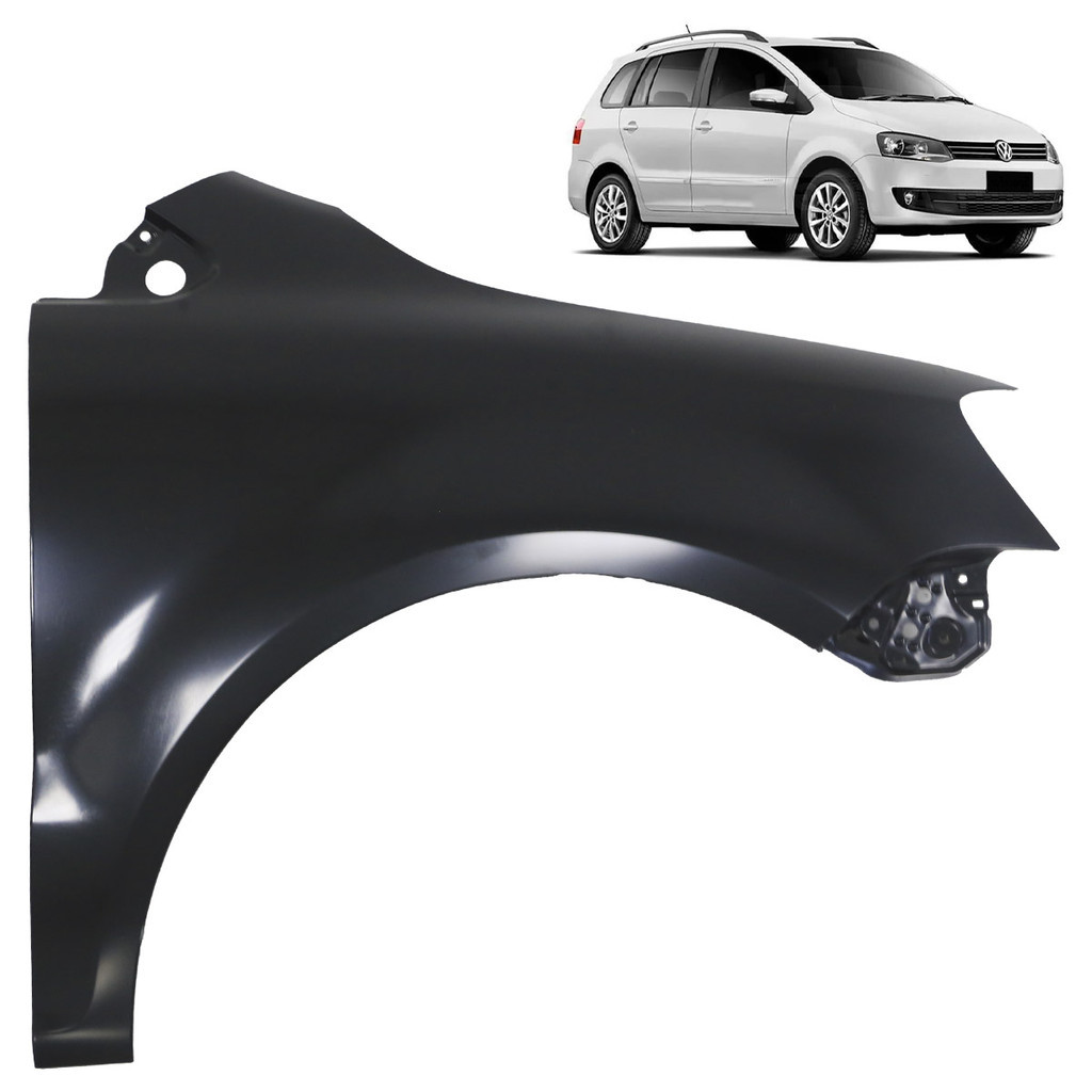 Paralama Dianteiro Fox 2010 2011 2012 2013 2014 Preto Liso - Spare Parts and Accessories for Vehicles