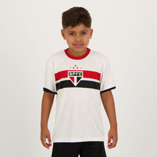 Camisa São Paulo Stencil Juvenil Branca em Oferta na Shopee