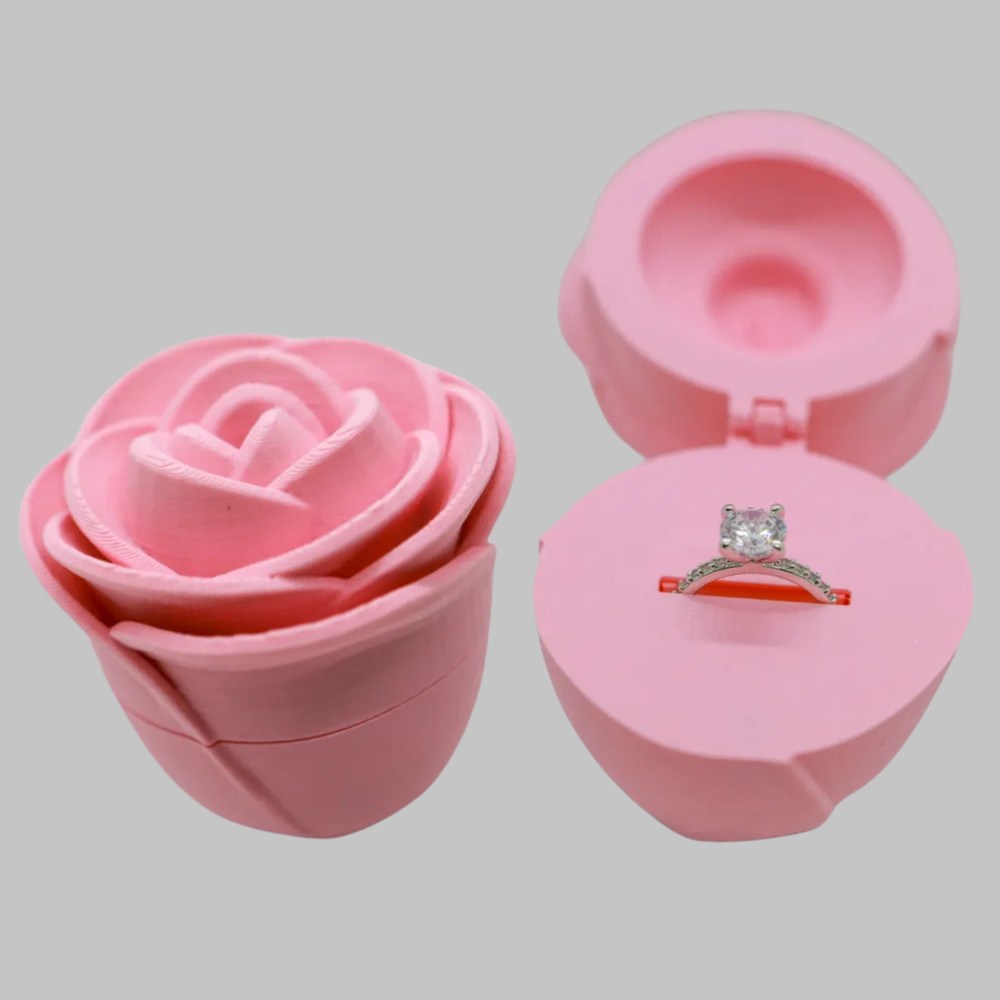 Porta Aliança Personalizado Decoração Casamento ROSA FLOR Caixa Porta Joias Pedido casamento Noivo Noiva