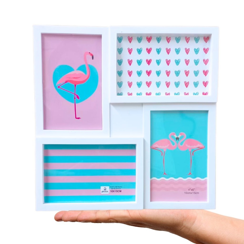 Porta Retrato para 4 Fotos com Suporte Quadro Moldura para Foto e Decoração de Mesa em Oferta na Shopee
