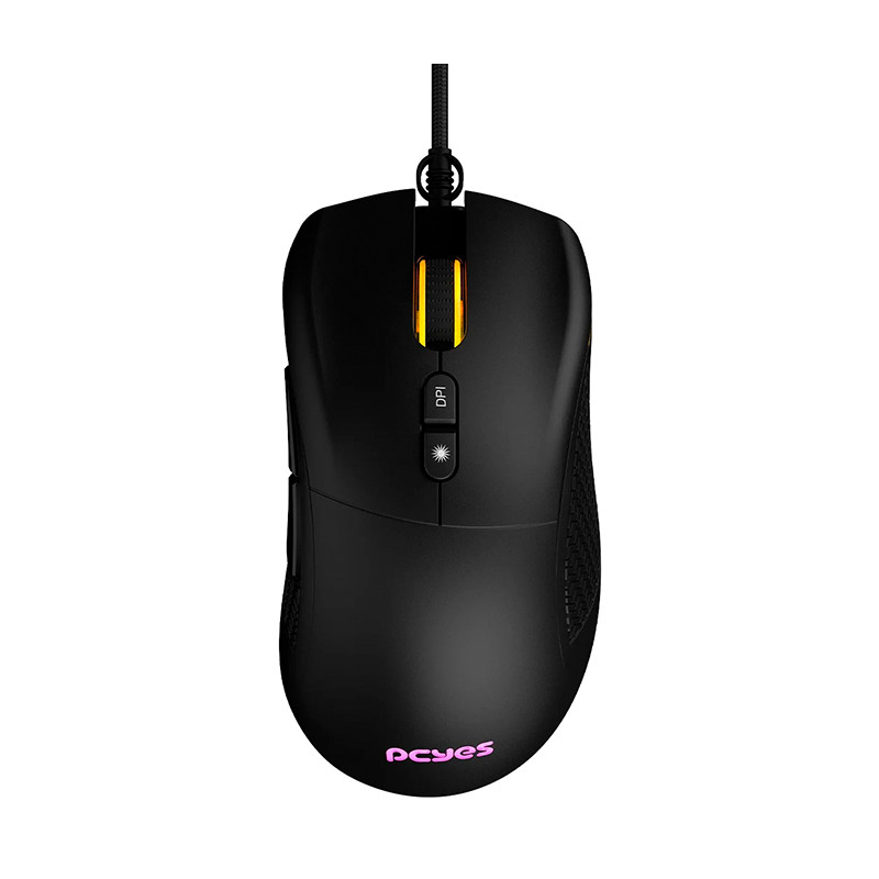 Mouse Gamer Pcyes Gaius RGB – 12400 DPI – 6 Botões Programáveis – Sensor Pixart – Preto