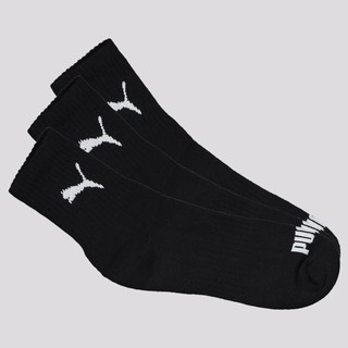 Kit Meia Puma Cano Médio 3 Pares I Preta em Oferta na Shopee