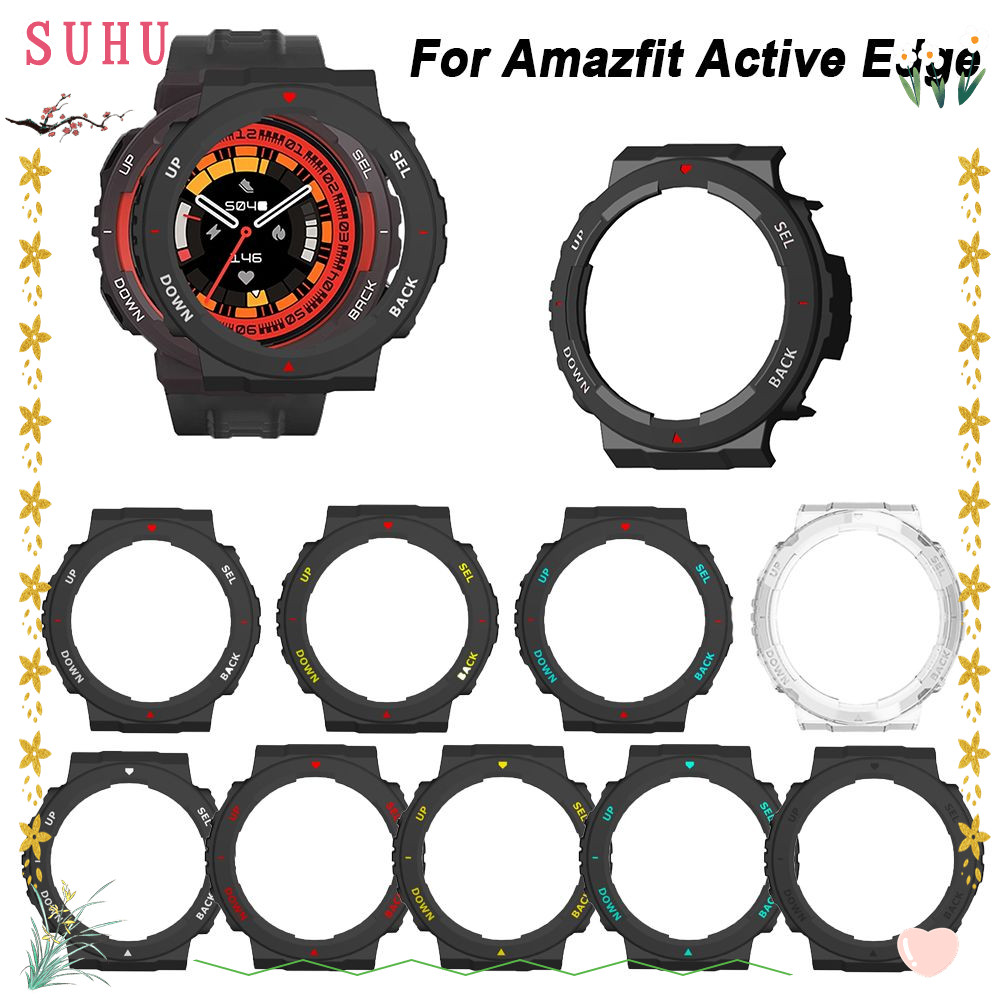 SUHU Edge Shell , Protetor De Para-Choque De Moldura , Acessórios De Smartwatch Relógio Inteligente Tela De PC Amazfit Active