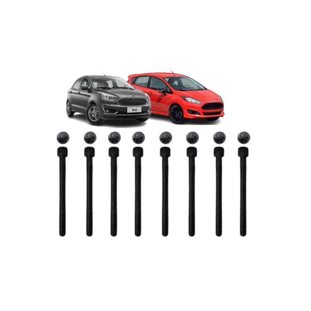 Kit Parafuso Cabeçote Ford Ka Flex 1.0 12v TI-VCT Ford Fiesta Gasolina 1.0 12v Ecoboost 3 Cilindros