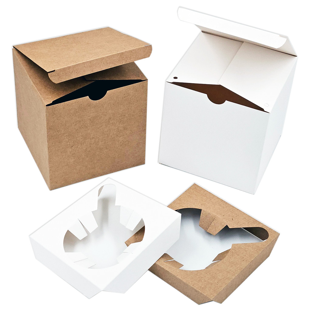 Caixa para caneca de porcelana de 325ml c/ BERÇO - papel cartão branco sublimável, montagem em 3seg. em Oferta na Shopee