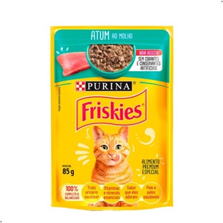 Kit 15 unidades Sachês Alimento Úmido Friskies Sabor Atum Ao Molho Gato 85g Felino Cat em Oferta na Shopee