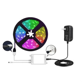 Fita de LED 3528 RGB Multicolorida 300 LED 5M 12V IP65 COM Controle Remoto e Fonte Inclusos em Oferta na Shopee