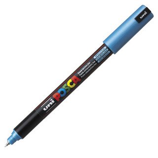 Caneta Posca PC-1MR azul metálico Uni-Ball em Oferta na Shopee