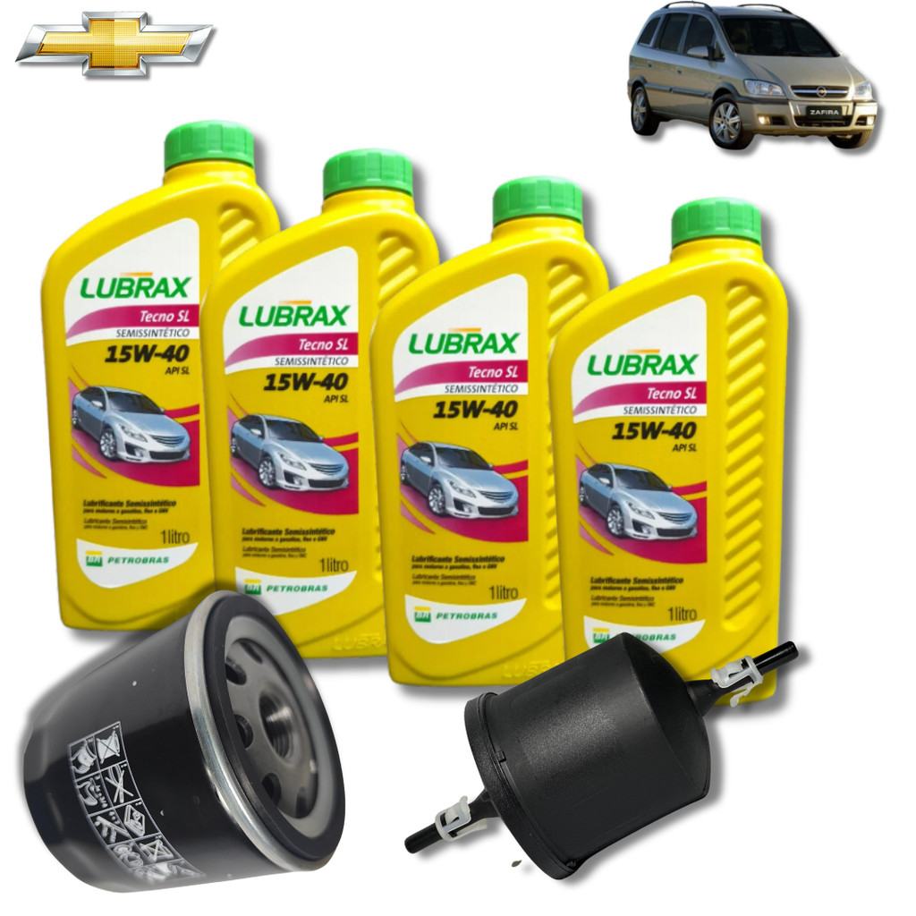 KIT REVISÃO 15W40 LUBRAX + FILTROS ZAFIRA (2.0 2008 )