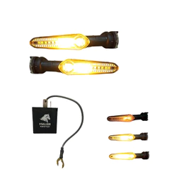 Par Pisca Seta LED Sequencial Com Relé Encaixe Yamaha Universal
