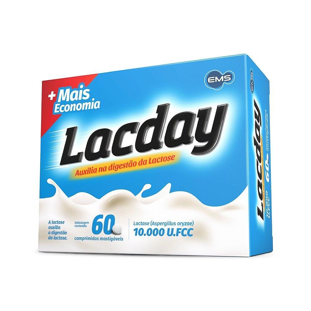 Lacday Lactase 10.000U.Fcc 60 Comprimidos Mastigáveis em Oferta na Shopee