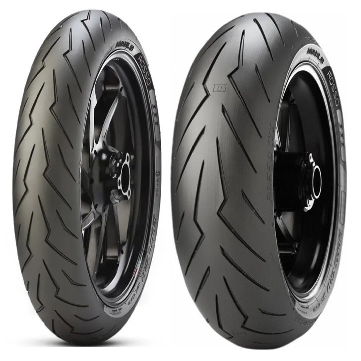 PAR DE PNEU 120/70ZR-17 58W + 180/55ZR-17 73W ESPORTIVO DIABLO ROSSO III USO SEM CAMARA (DIANTEIRO + TRASEIRO)