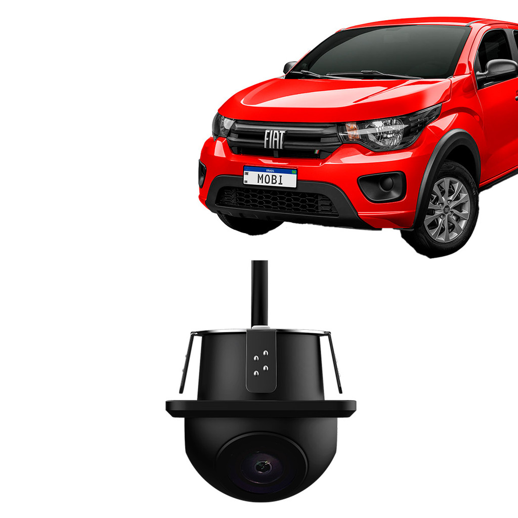 Câmera de Ré Com Conexão Original para Fiat Mobi 2021 até 2025 720p em Oferta na Shopee