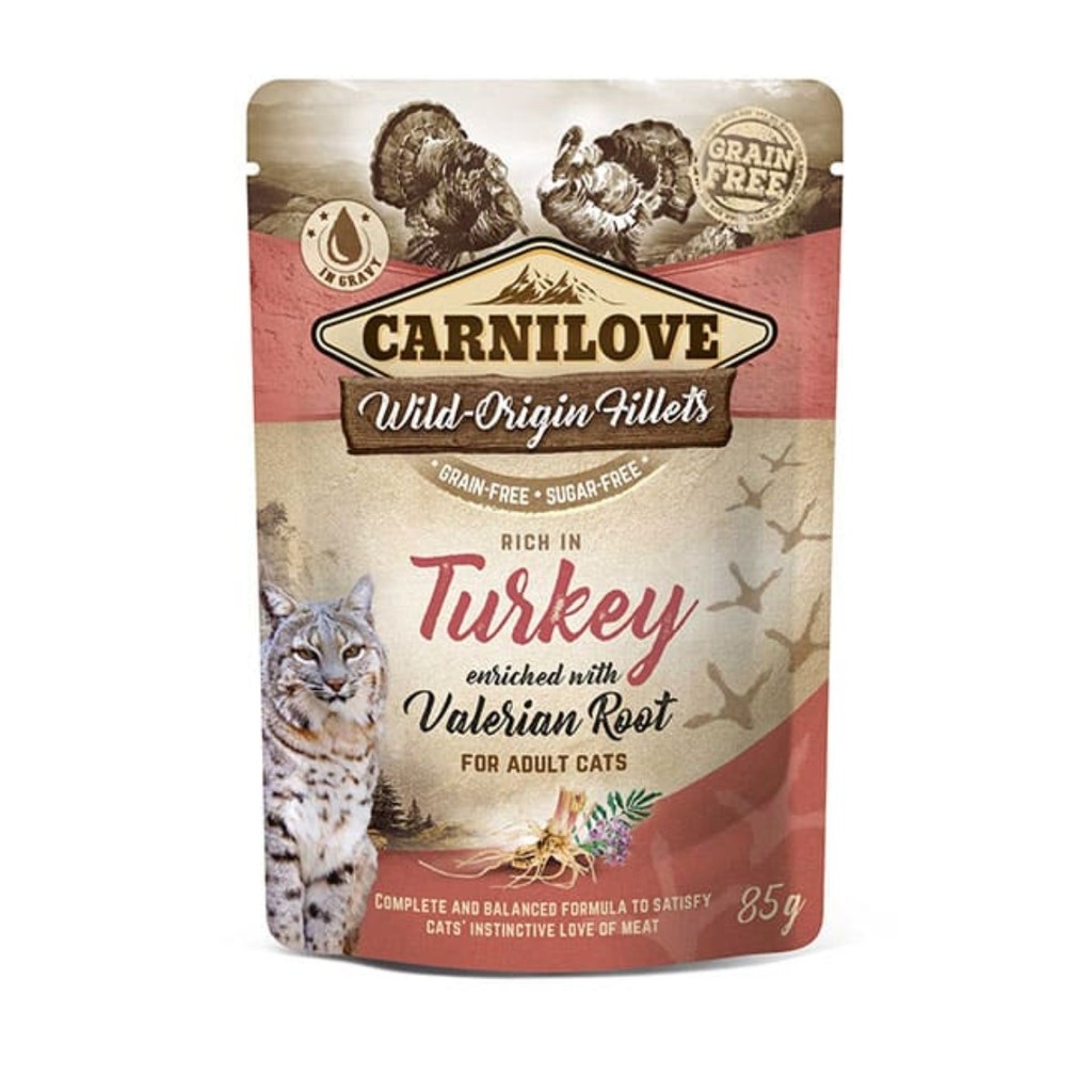 Sachê Natural Carnilove Premium Peru Enriquecido com Valeriana Para Gatos