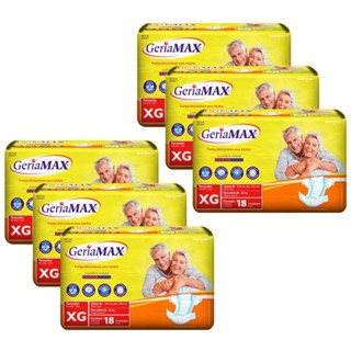 Kit com 6 Fraldas Geríatricas Geriamax XG com 18un cada em Oferta na Shopee