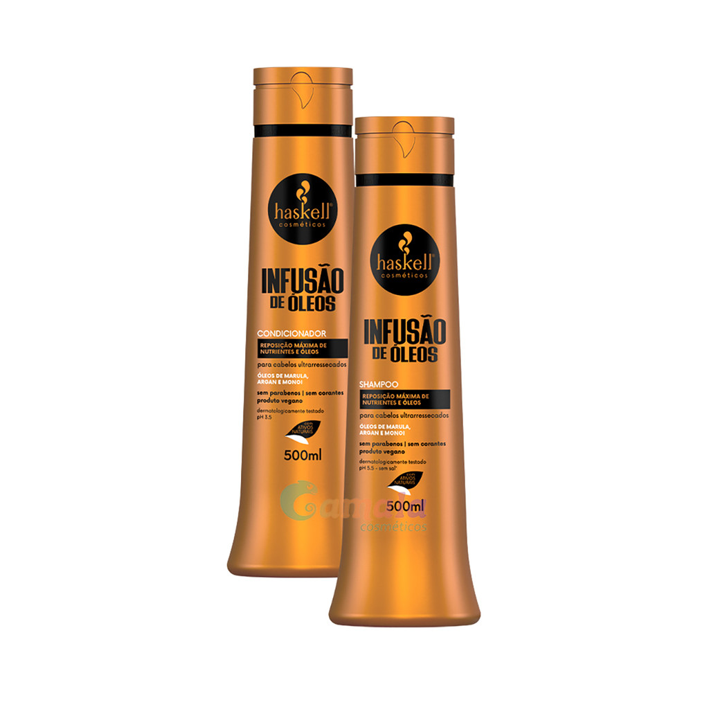 Kit Haskell Infusão de Òleos nutrição Shampoo Cond  500ml