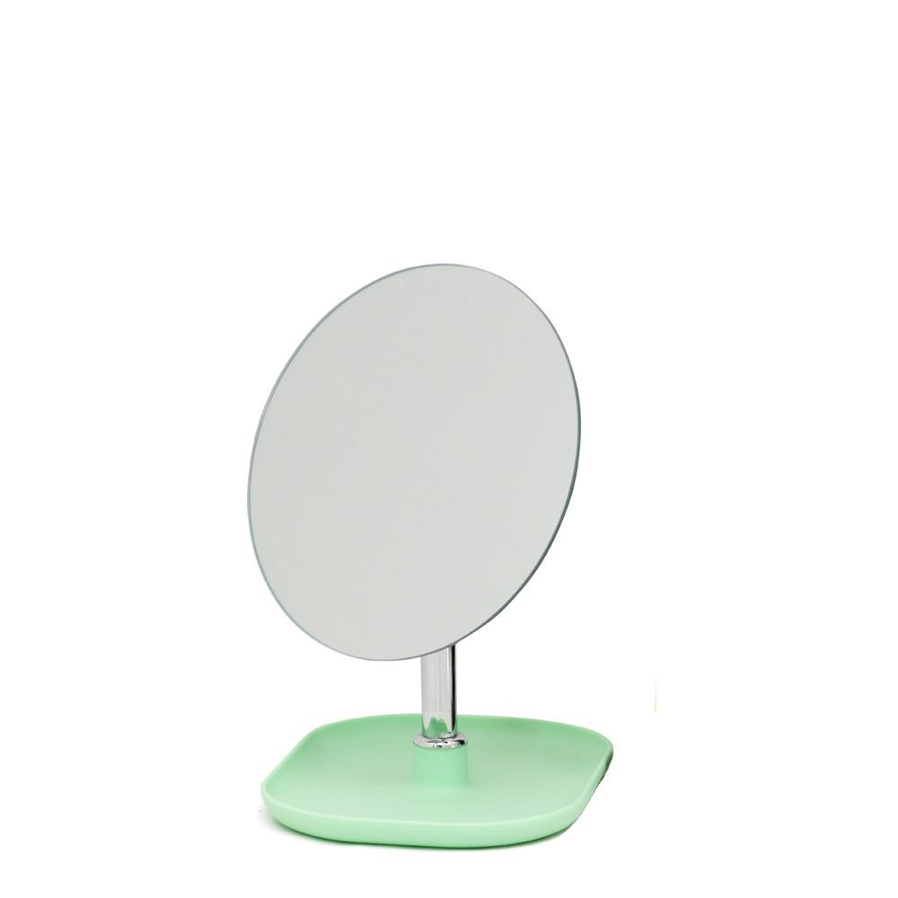 Espelho Redondo com Porta Bijux Verde 16x13x19Cm