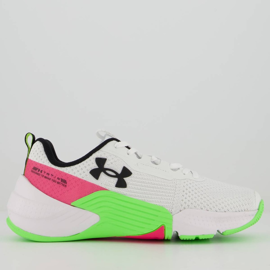 Tênis Under Armour Tribase Reps 2 Branco e Rosa - Men Shoes