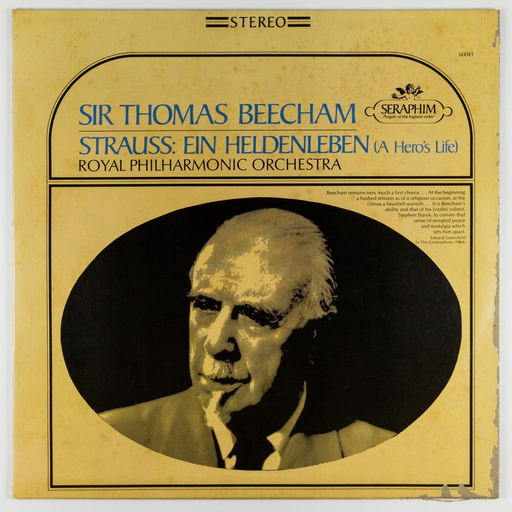 Disco Vinil LP Thomas Beecham Strauss Heros Life Importado