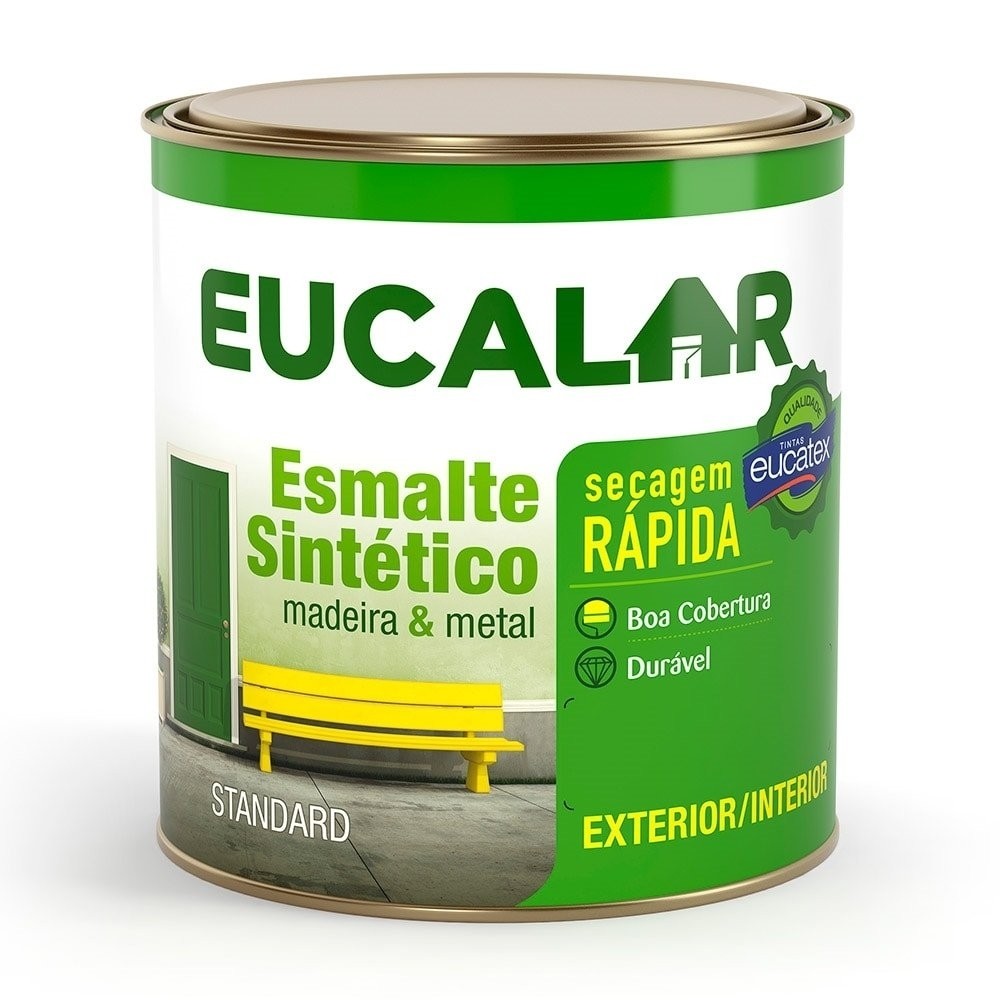 Tinta Esmalte Eucalar Brilhante Branco 900ml - Home & Living