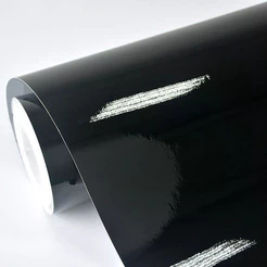 Papel Adesivo Preto Brilho Envelopar Geladeira Móvel 2mx60cm