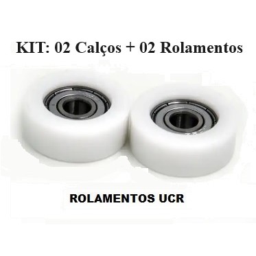 KIT COM 02 ROLAMENTOS 608 e 02 CALÇOS PARA ROLAMENTO 608 em Oferta na Shopee