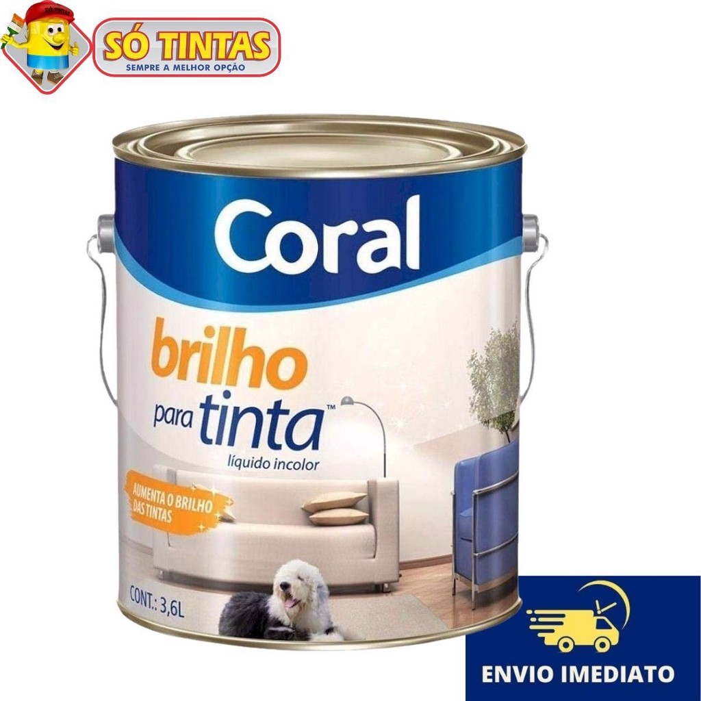 Brilho P/ Tinta LiquiBrilho 3,6 Litros Alto Brilho Para Suas Pinturas - Coral