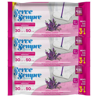 Kit 3 Pano Umedecido Microfibra Limpeza Limpa Piso Multiuso AJJ-01 em Oferta na Shopee