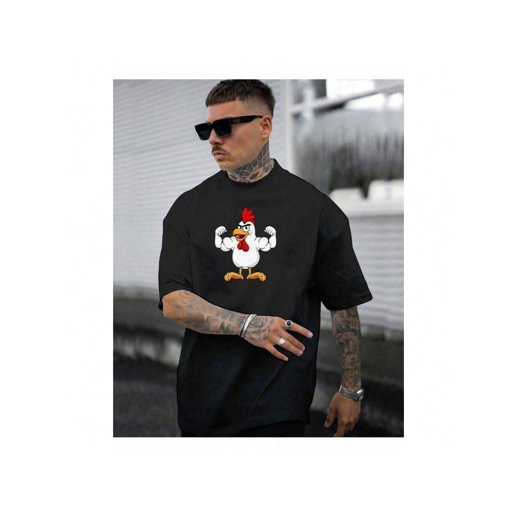 Camiseta Treino Maromba Gym Academia Engraçada Fitness Zueira Frango OVERSIZED