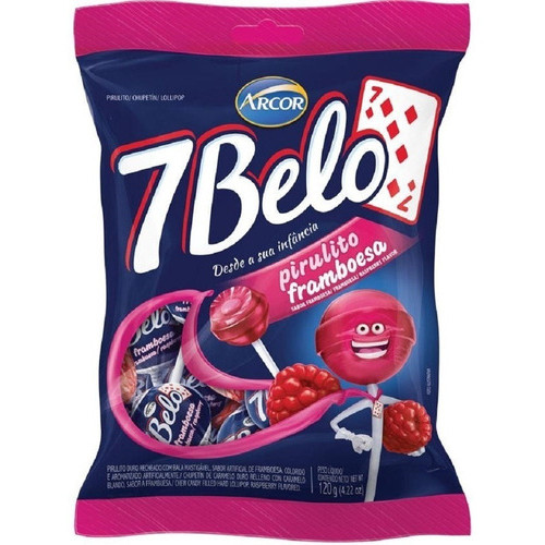 Pirulito 7 Belo Framboesa Arcor 120g — imagem 2 de 2