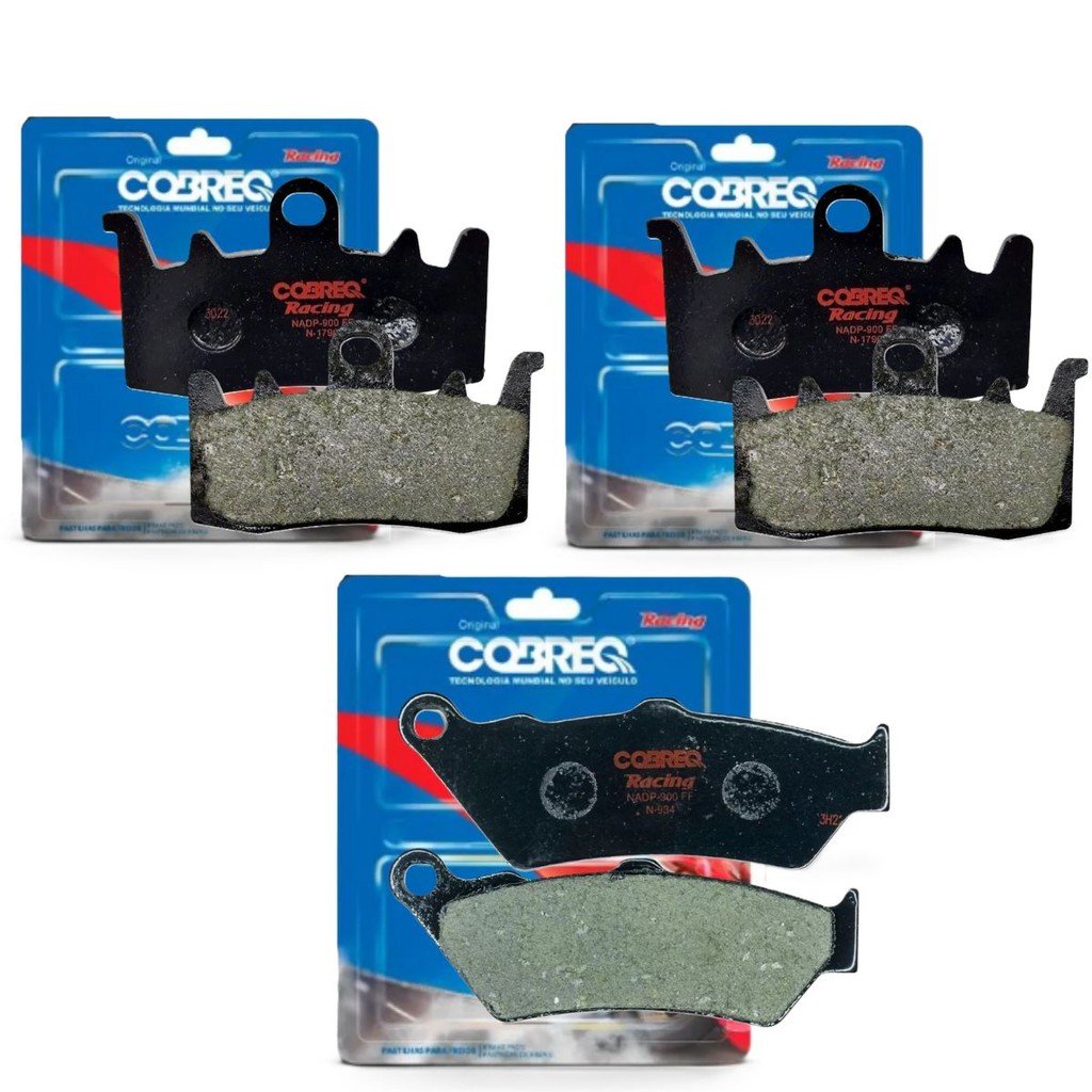 Kit Pastilhas de Freio P/ Bmw R1200 Gs 2015-2020 Cobreq Racing (Semimetálica) em Oferta na Shopee
