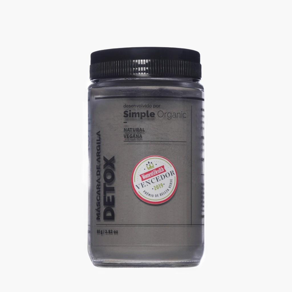Máscara de Argila Detox Simple Organic em Oferta na Shopee