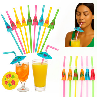 Kit 40/200 Canudo Guarda-Chuva Descartável para Drink Festa Coquetel Decorativo em Oferta na Shopee