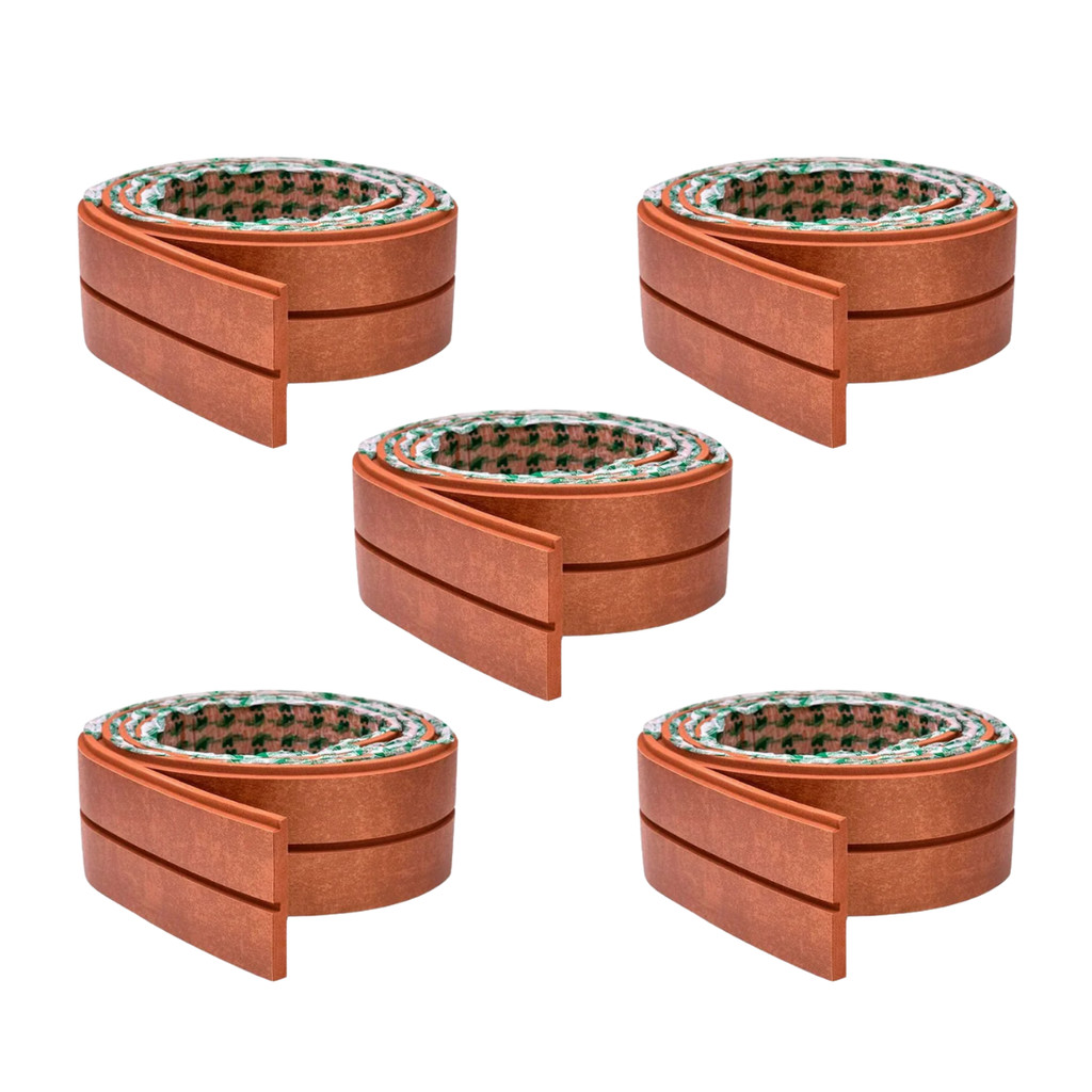 KIT COM 5 MEU RODAPE PAINEL RIPADO AUTOCOLANTE LINHA URBAN PLUS BRONZE (10 METROS)