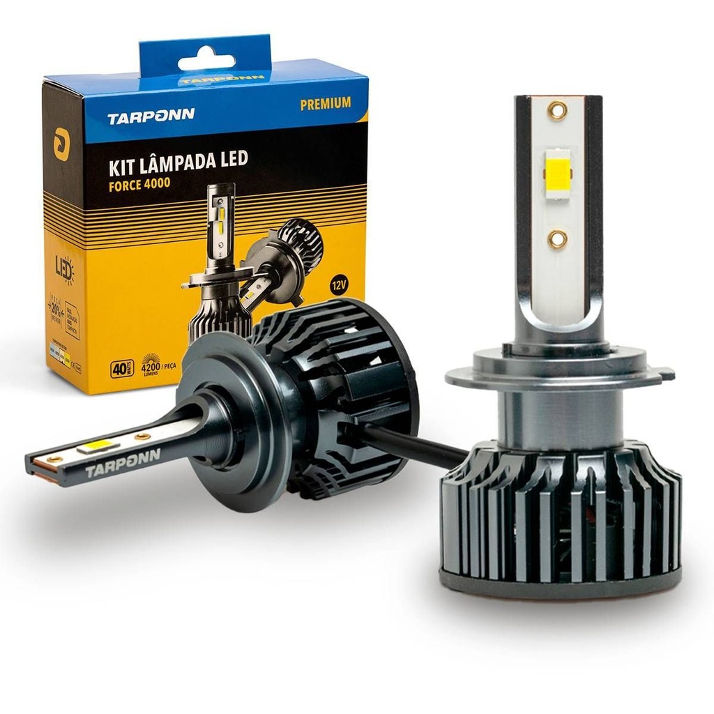 Kit Lâmpada Led Force 4000k Premium H7 40w 8400lm Tarponn em Oferta na Shopee