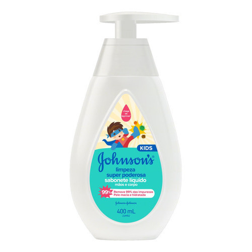 Johnson's Kids Sabonete Líquido Limpeza Super Poderosa 400ml