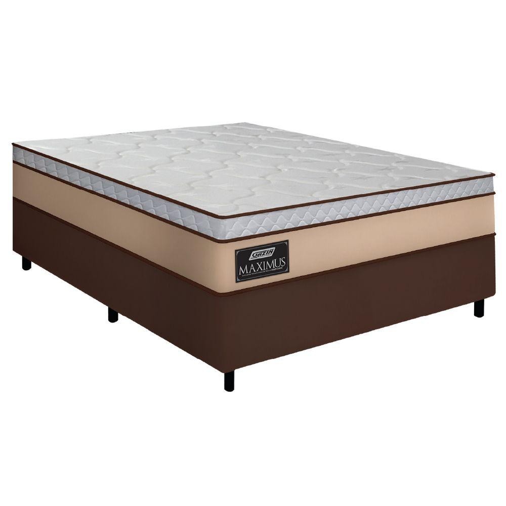 Cama Box Casal Gazin Colchão Molas Ensacadas Maximus
