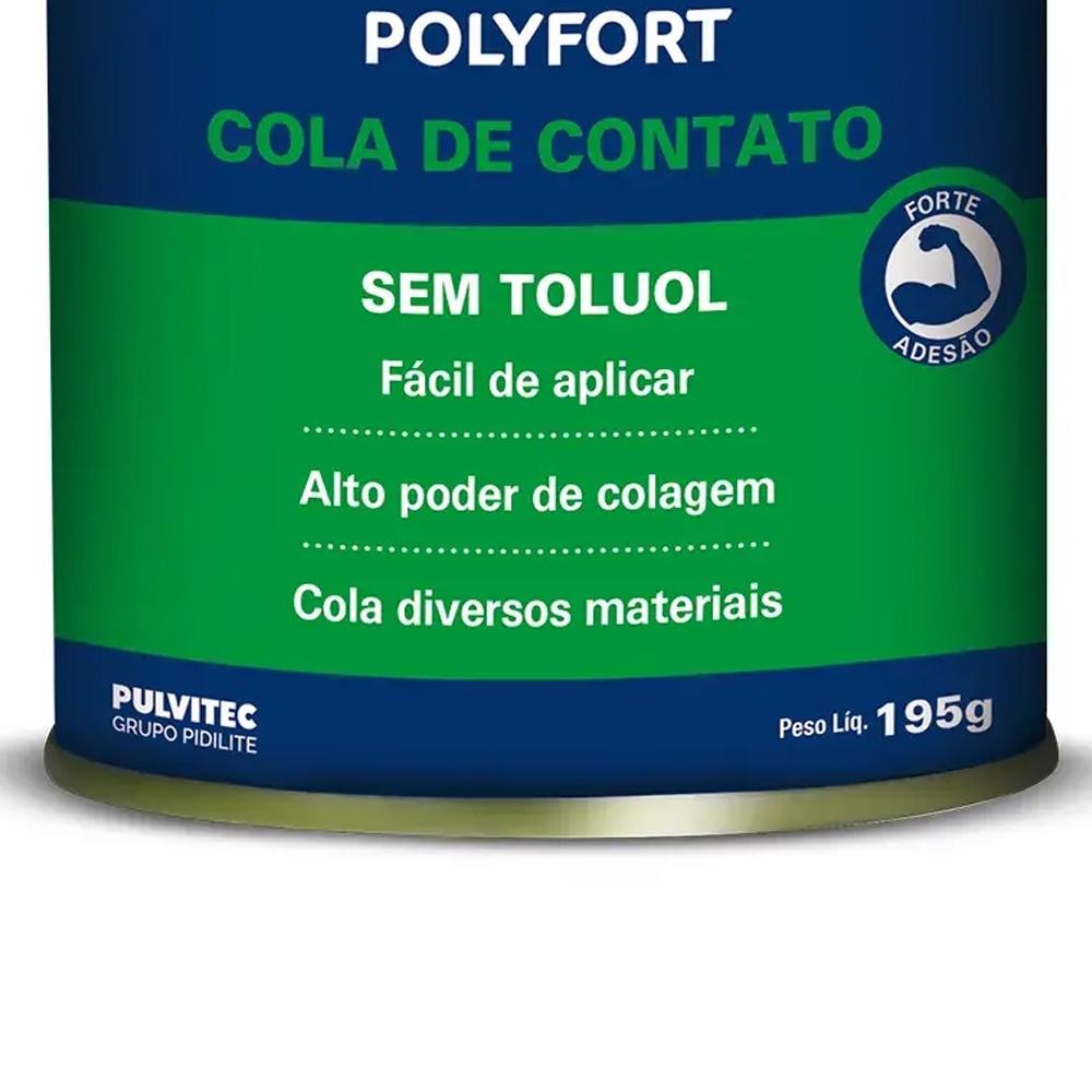 Cola de Contato Sem Toluol 195g Para Couro Mdf Sapateiro (TA014) - Pulvitec · foto 2
