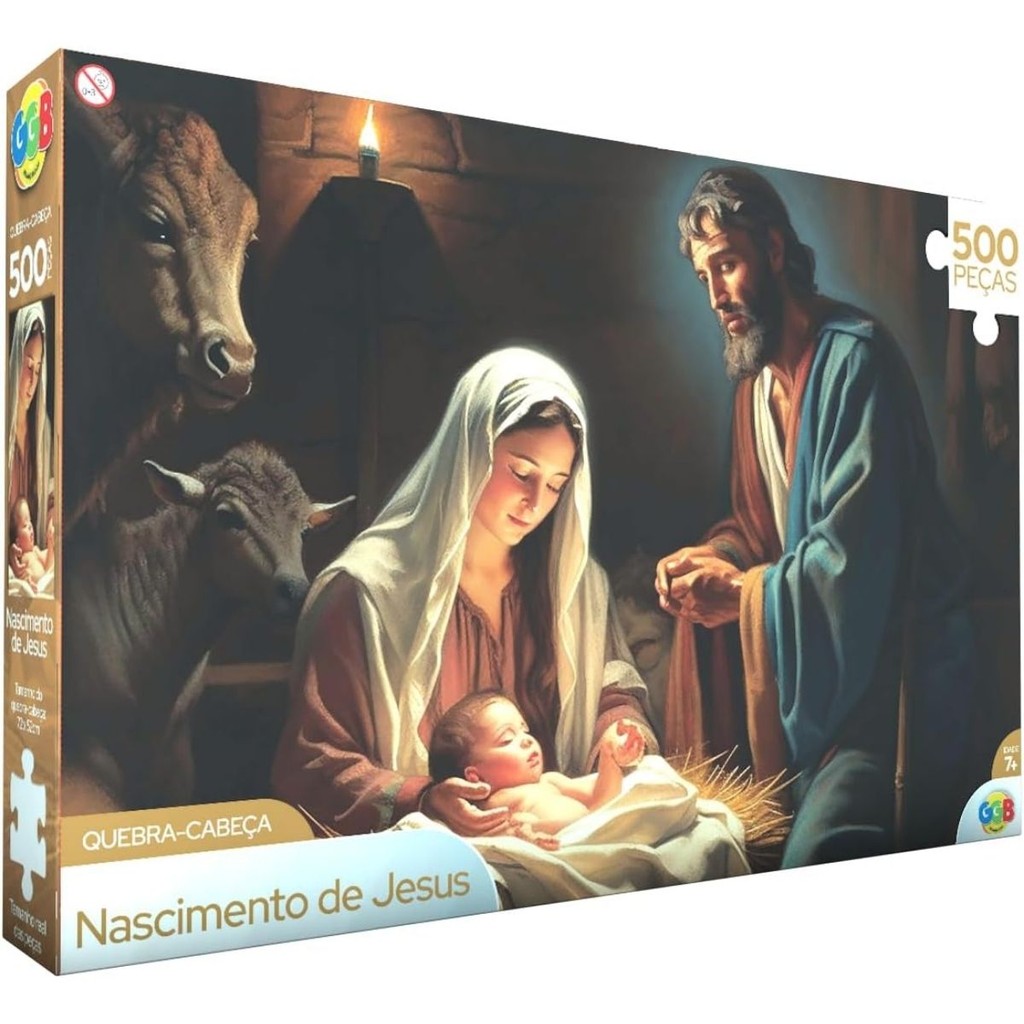 Quebra cabeça 500 peças Nascimento de Jesus em Oferta na Shopee