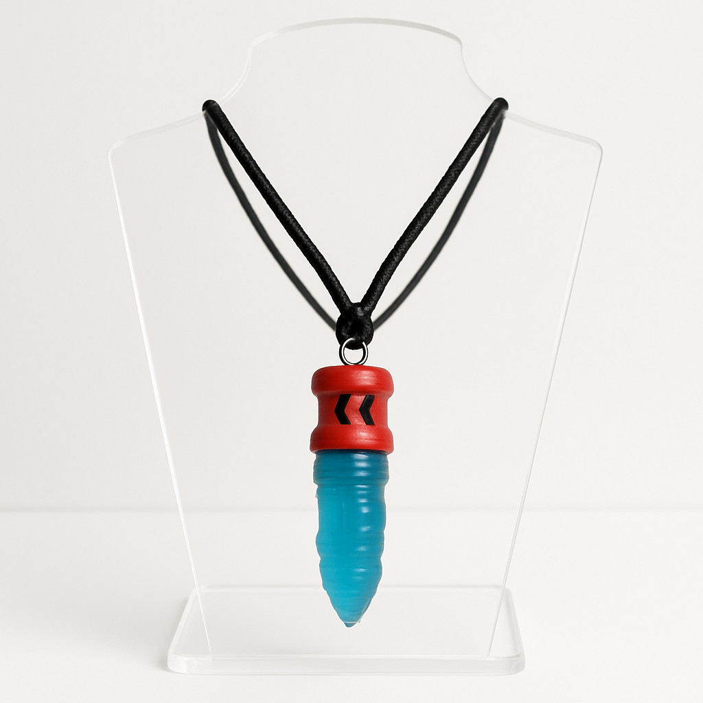 Colar Guardião da Floresta - Cristal Místico com Detalhes em Preto, Brilha no Escuro, Estilo Princesa Mononoke