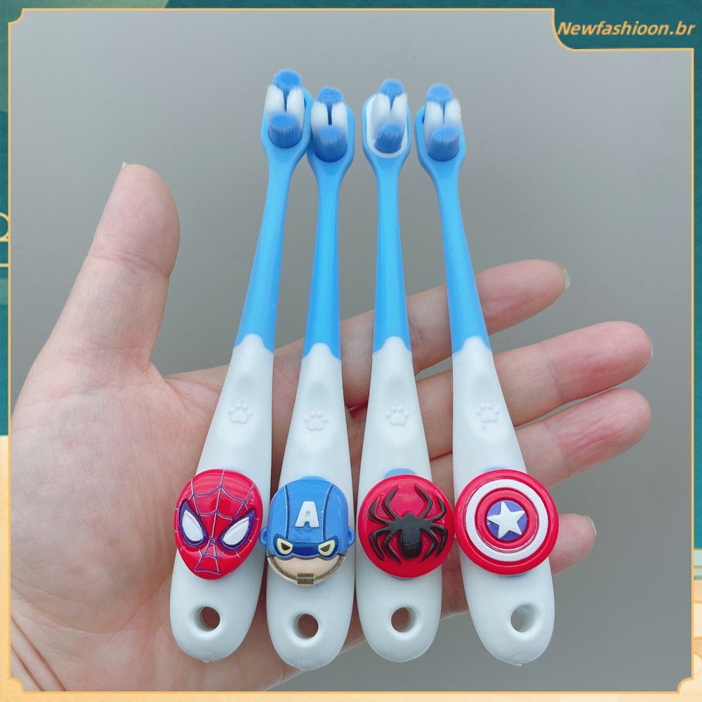 Escova De Dentes Infantil De Cerdas Macias De 3 A 12 Anos Homem-Aranha De Ferro Equipe Americana