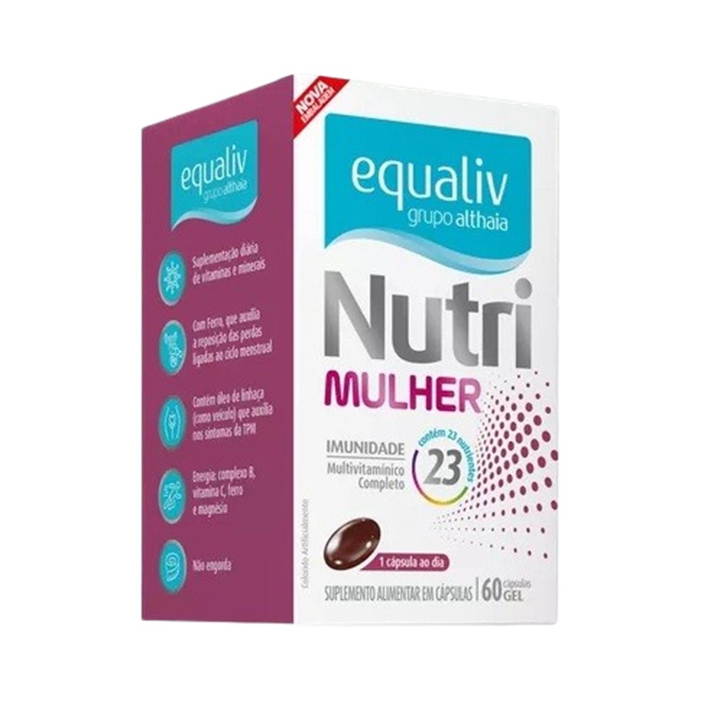 Suplemento Nutri Mulher Multivitamínico 60 Cáps - Equaliv