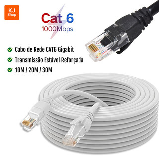 Cabo de Rede CAT6 RJ45 Blindado 1000Mbps com Alta Estabilidade 10M/20M/30M (Interno/Externo)