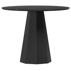 Mesa De Jantar 100x100 Cm Isis Com Vidro Preto – New Ceval