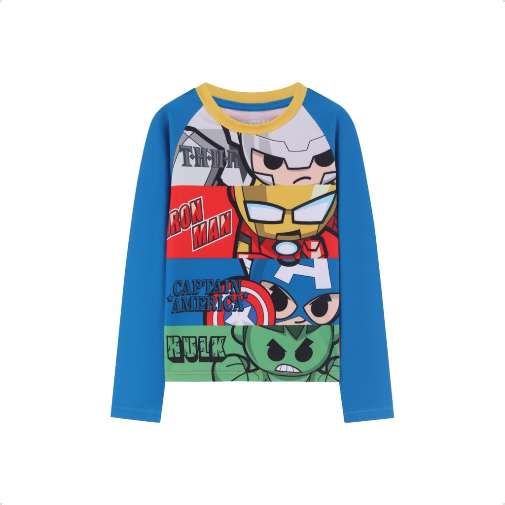 Camiseta Infantil UV Marvel Manga Longa TM 1 a 4