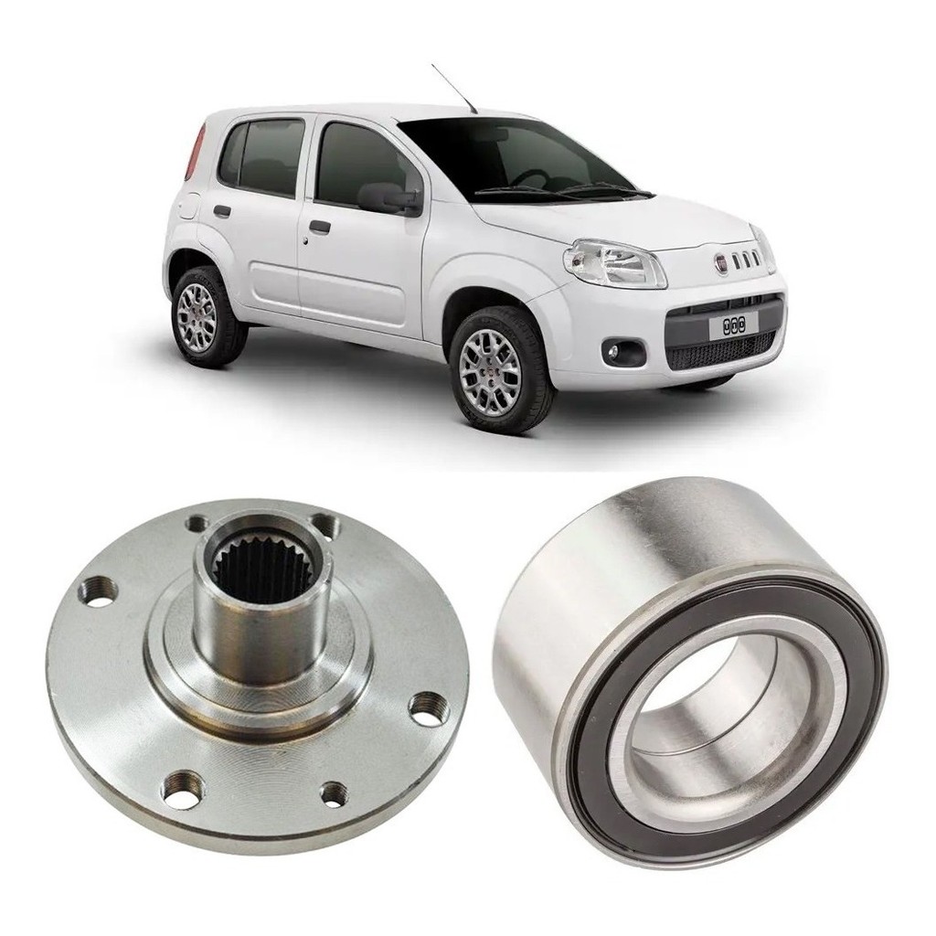 Cubo De Roda + Rolamento Uno Evo Way 1.0 8v S/ Abs Dianteiro
